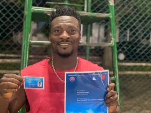 Asamoah Gyan Acquires EUFA Coaching Lincense