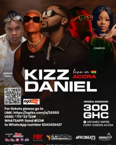 KiDi, Gyakie, Camidoh Among Others Billed To Perform At Kizz Daniel In Ghana Concert