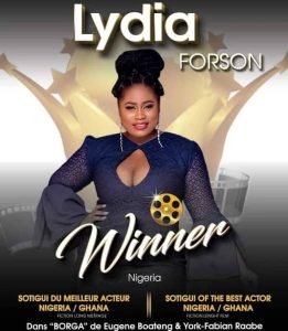 Lydia Forson Adjudged Best Actress of The Year By Sotigui Awards In Burkina Faso